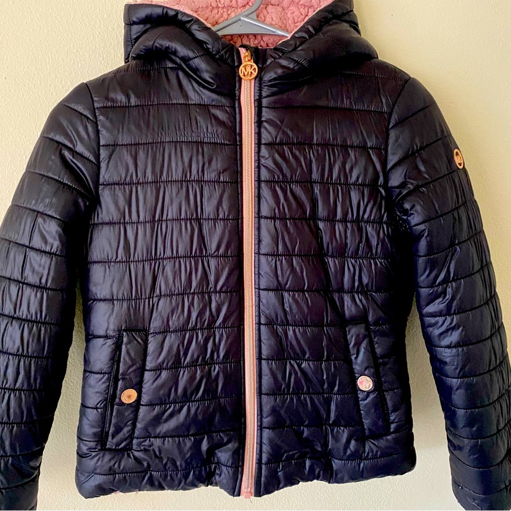 MICHAEL KORS FAUX FUR LINED PUFFER JACKET